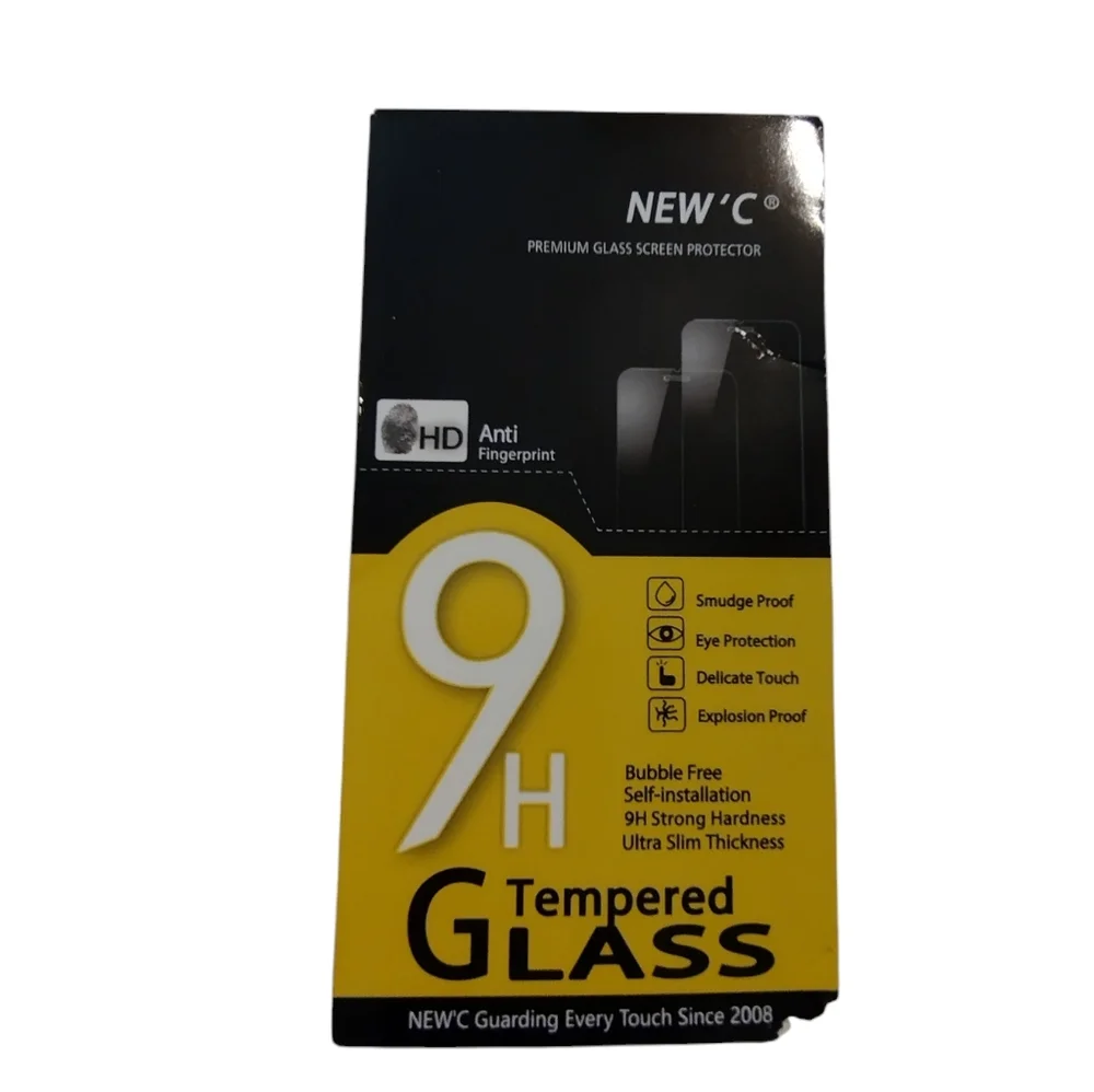 NIB 2/$10 New'C Tempered Glass Screen Protector for iPhone